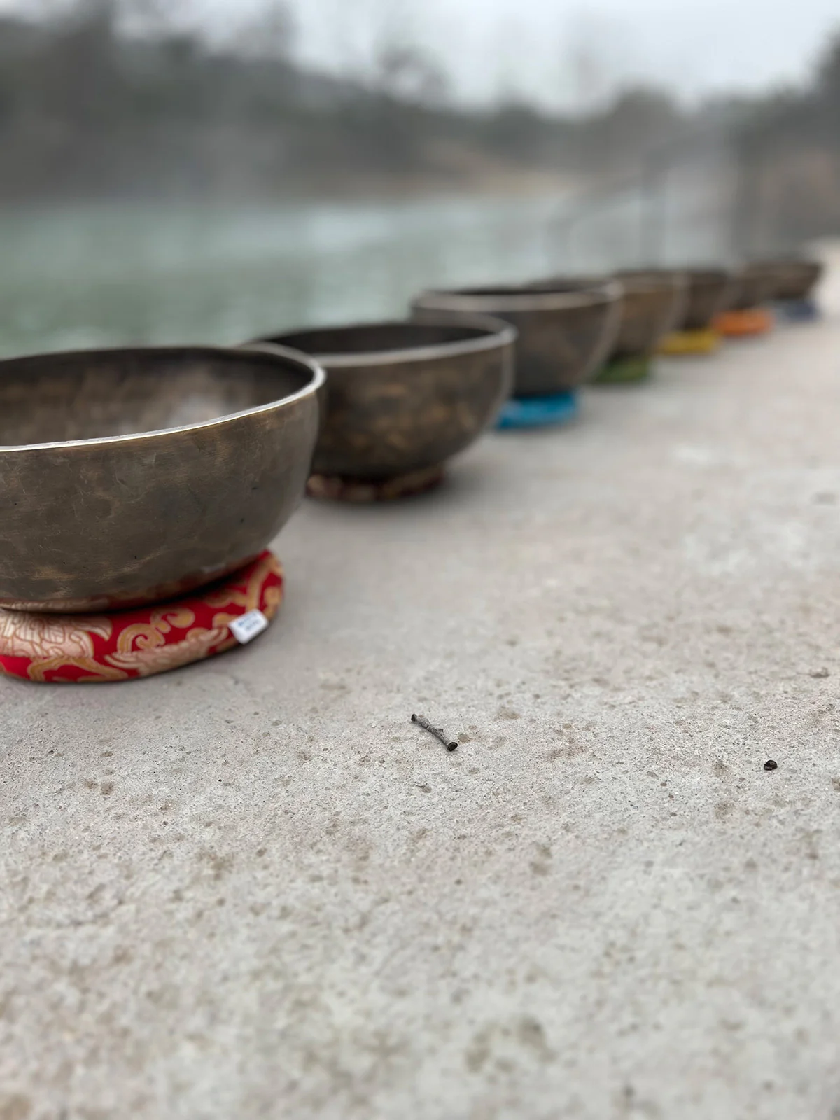 7 Bowl Curated Chakra Set: 7 Handmade Bowls From Nepal, From 5 To 10 Inches, Corresponding To Each Chakra - Image 3