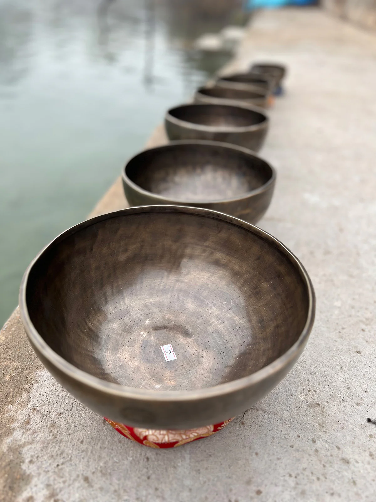 7 Bowl Curated Chakra Set: 7 Handmade Bowls From Nepal, From 5 To 10 Inches, Corresponding To Each Chakra - Image 5