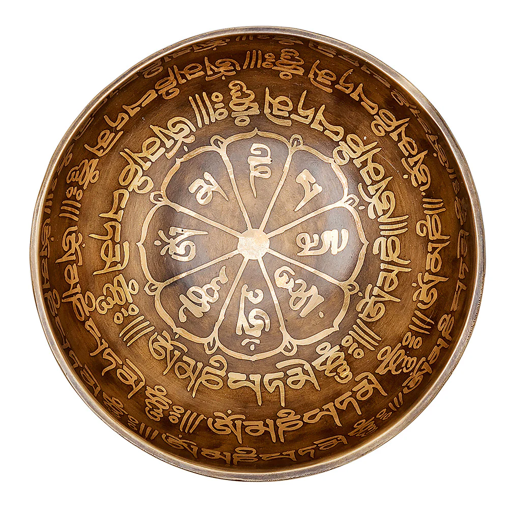 The Purity Bowl: 6 inch | Handmade Bronze Singing Bowl From Nepal "Om Mani Padme Hum" Design - Image 10