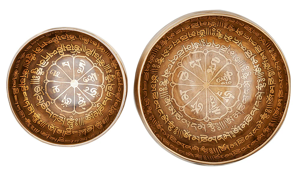 The Purity Bowl: 6 inch | Handmade Bronze Singing Bowl From Nepal "Om Mani Padme Hum" Design - Image 11