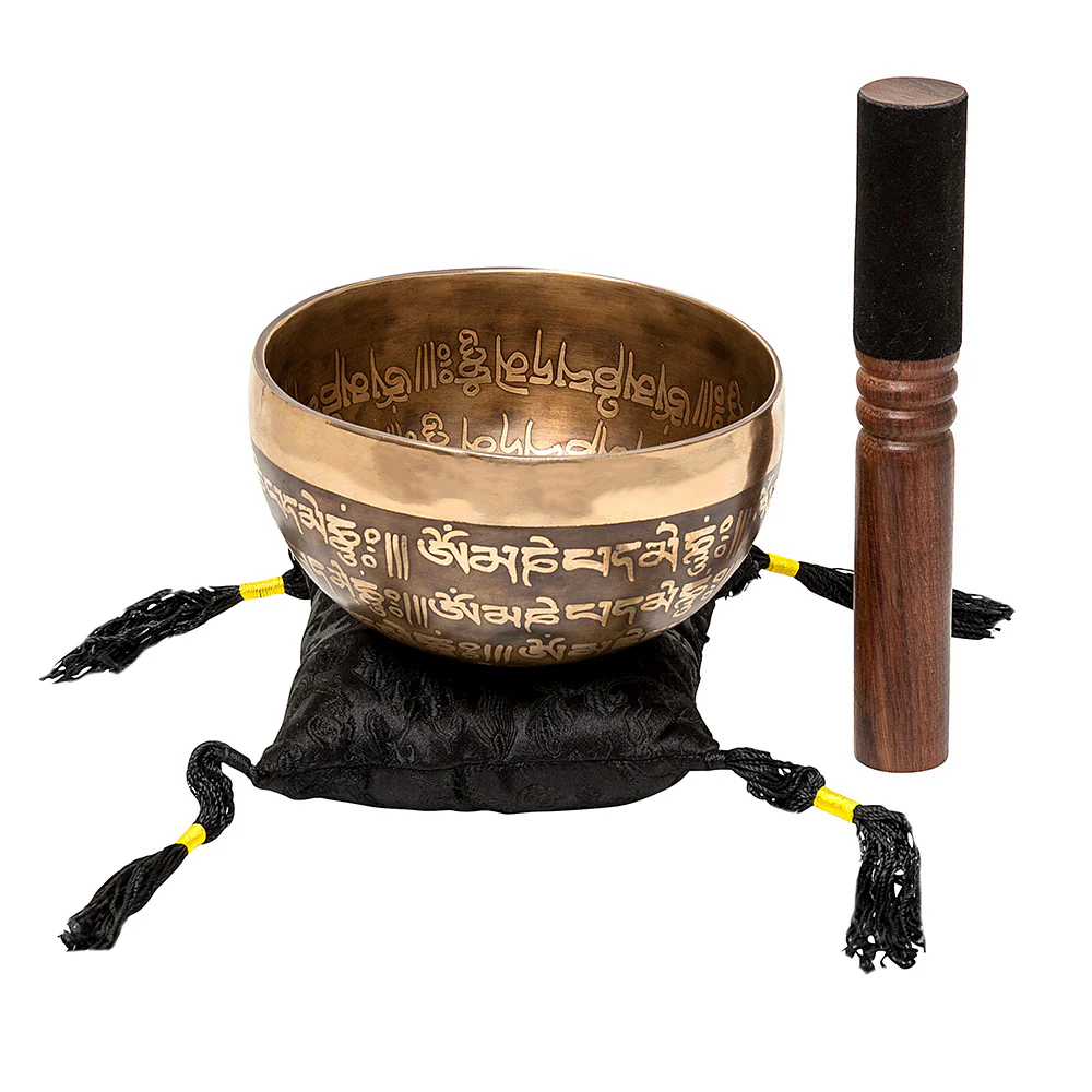 The Purity Bowl: 6 inch | Handmade Bronze Singing Bowl From Nepal "Om Mani Padme Hum" Design - Image 6
