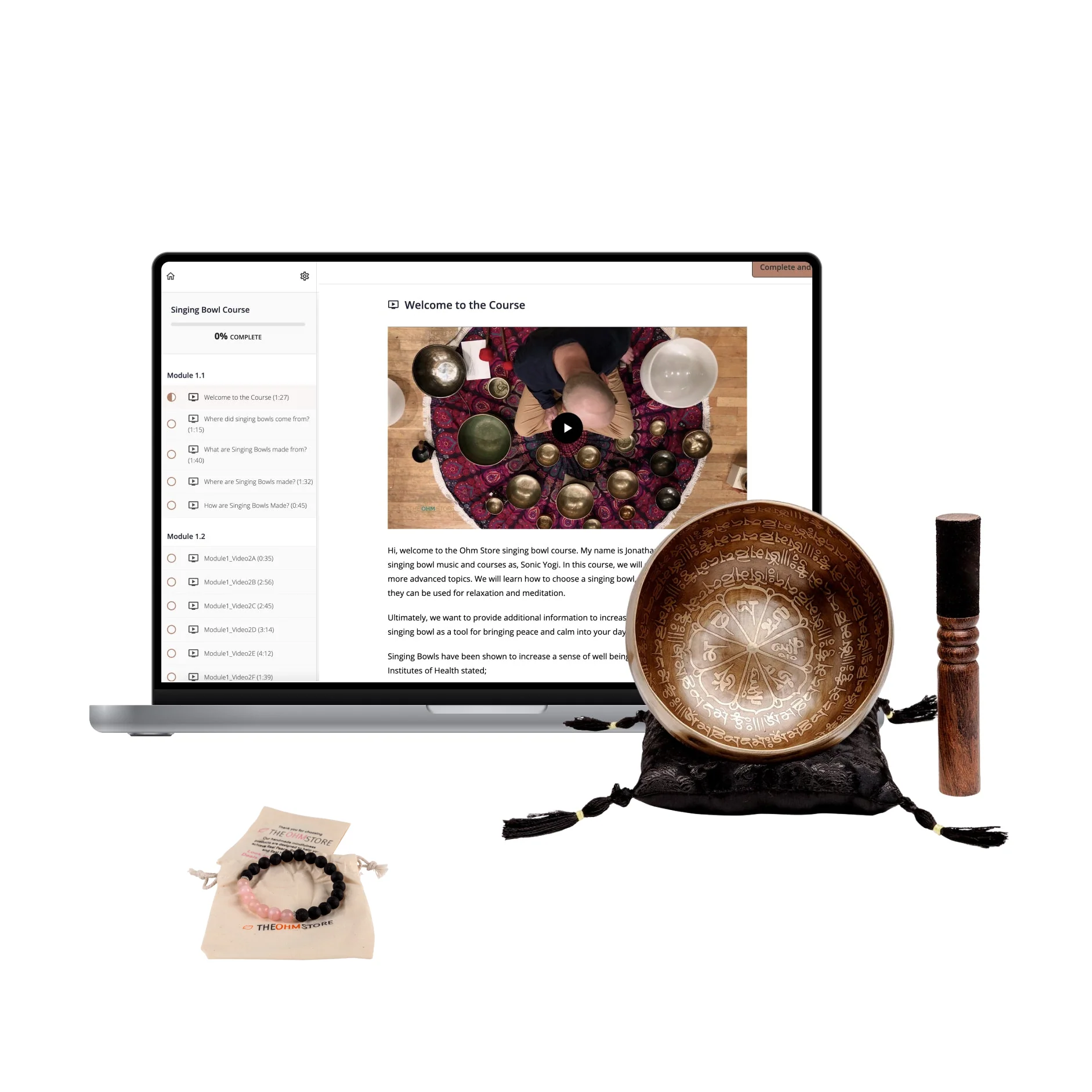 The Complete Singing Bowl Starter Set: 6inch Handmade Singing Bowl & Digital Course On Singing Bowls and Sound Therapy - Image 3