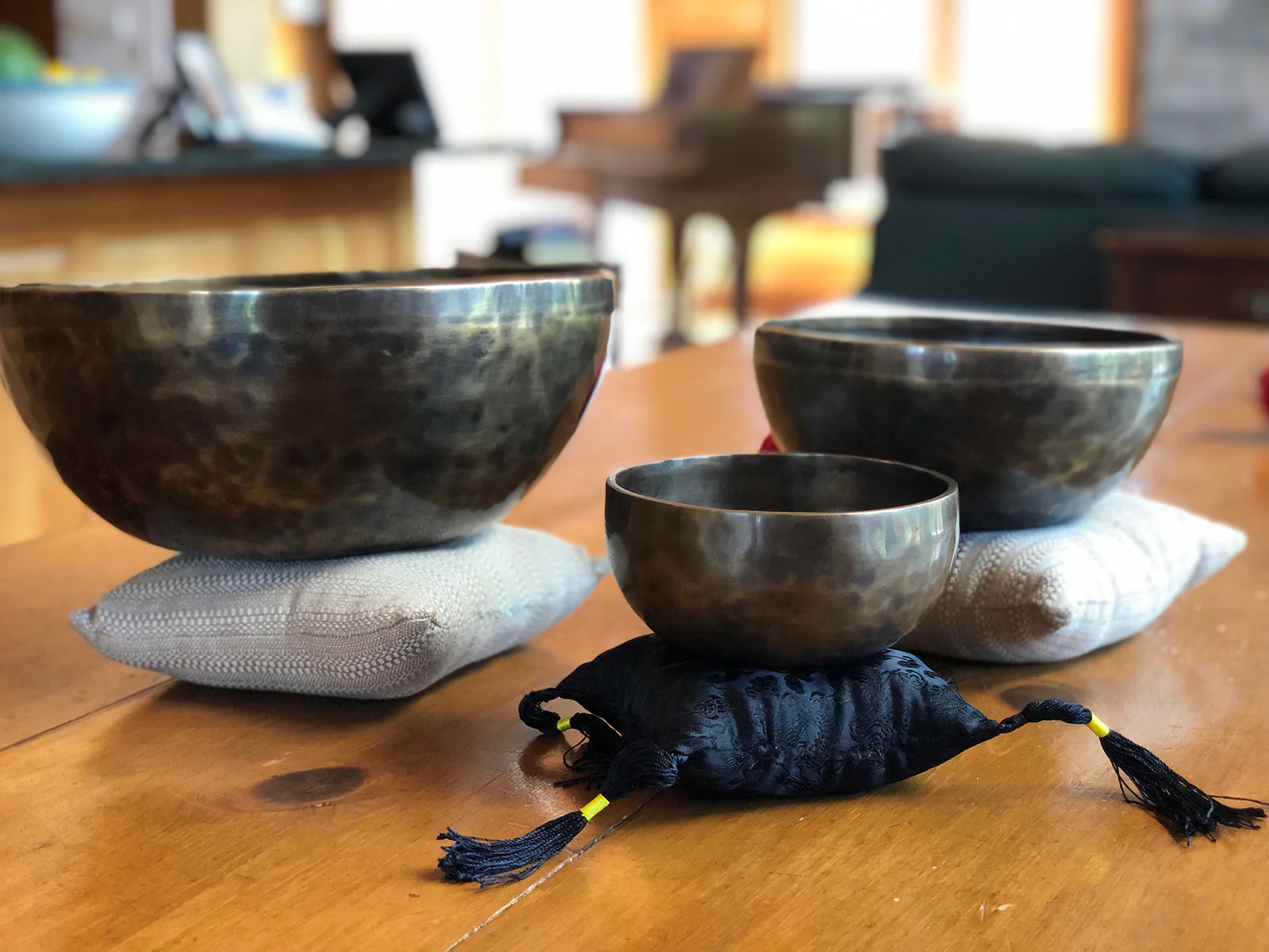 The Universe Bundle: Curated Set Of Three Handmade Singing Bowls - 12 inch, 9 inch & 6 inch - Image 3